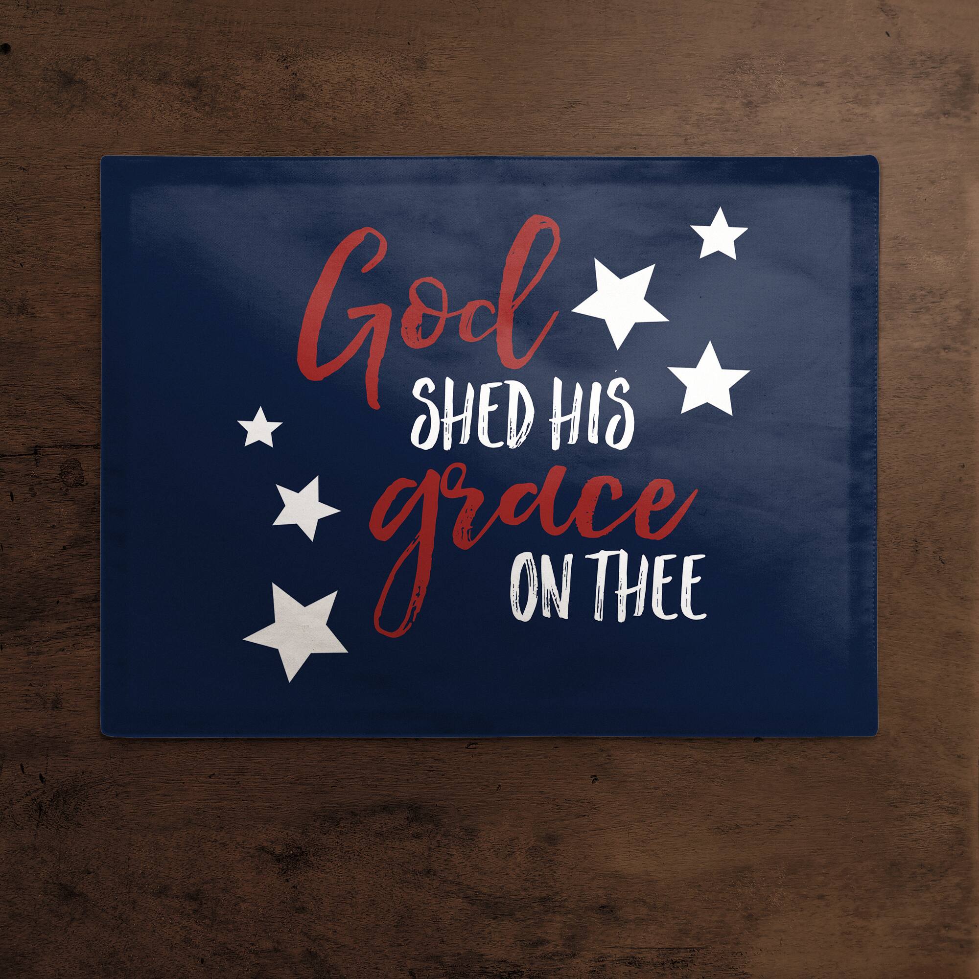 God Shed His Grace On Thee Twill Placemat